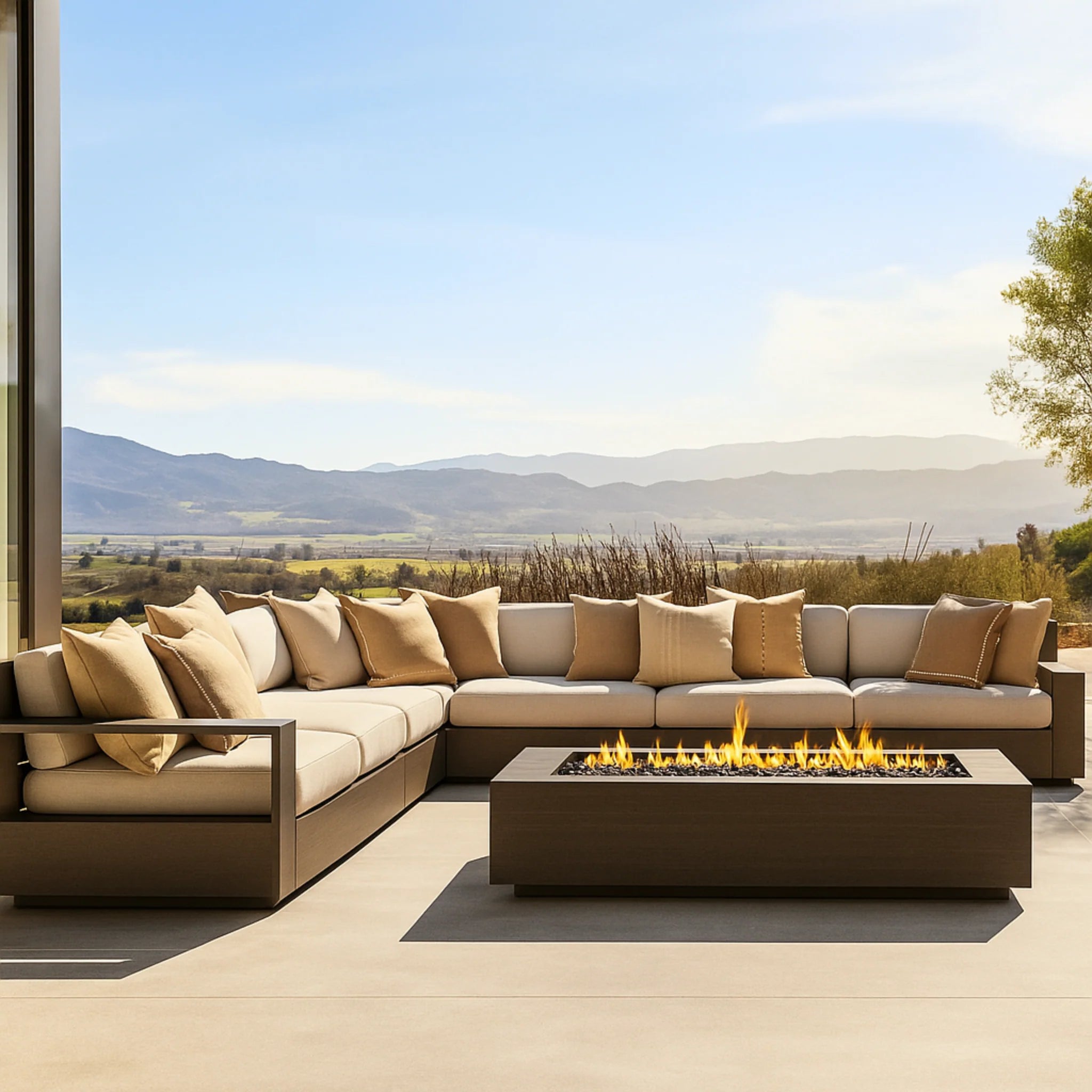 StoneLyte Horizon 60 Concrete Fire Pit