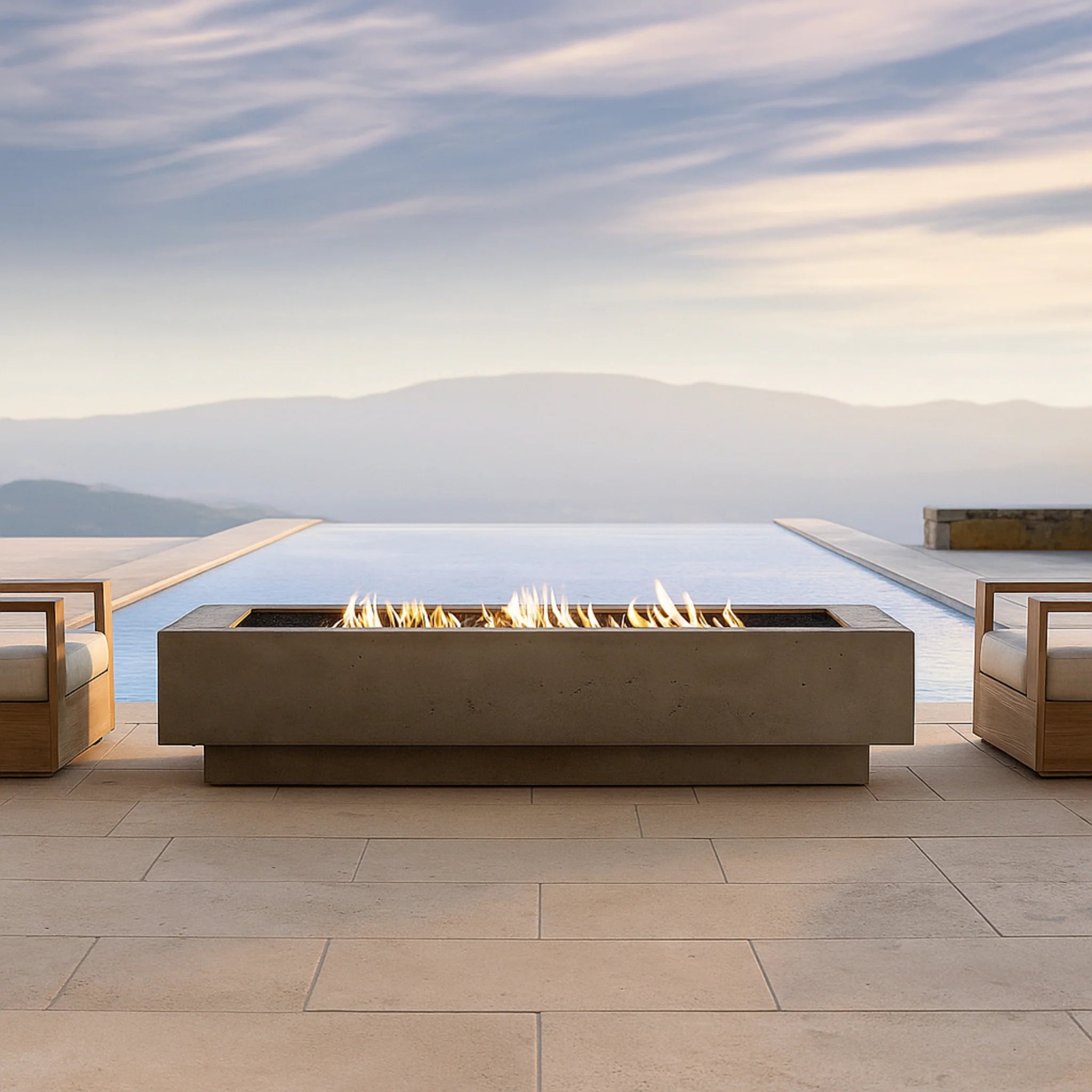 Arcstone Vista 72 Linear Concrete Fire Pit